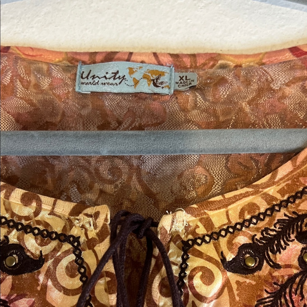 Unity World Wear Multicolor Patterned Top